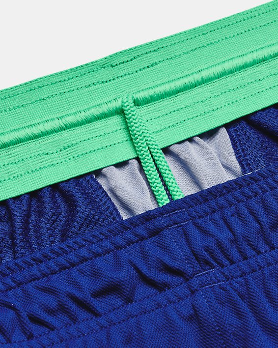 Men's UA Baseline 10'' Printed Shorts, Blue, pdpMainDesktop image number 4